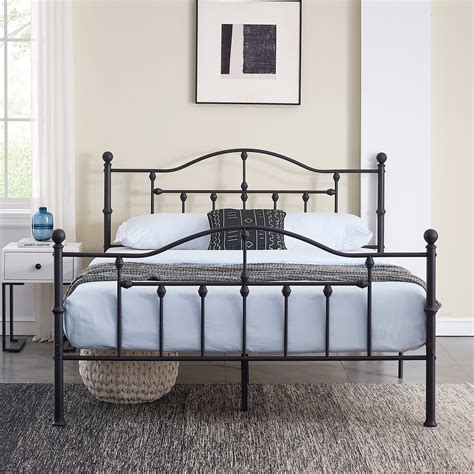 old style bed frame with black metal brackets|5'' bed frames brackets.